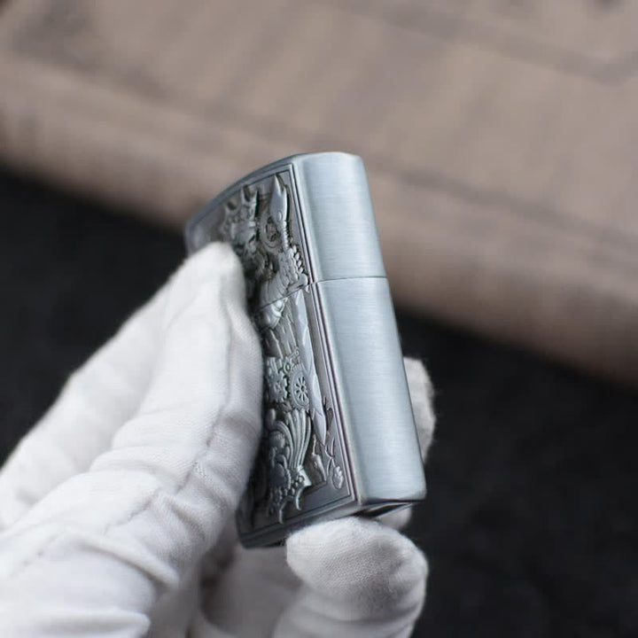 Encendedor de butano recargable con forma de rueda de afilar Skull King