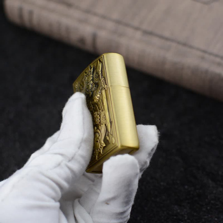 Encendedor de butano recargable con forma de rueda de afilar Skull King