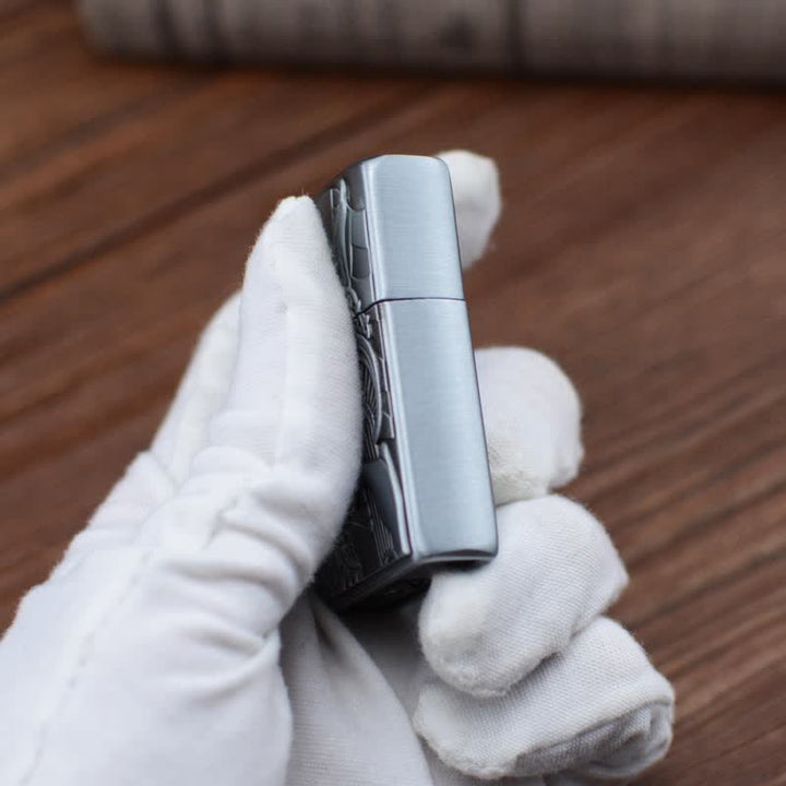Encendedor de butano recargable con rueda de afilar y bandera de Eagle Torch