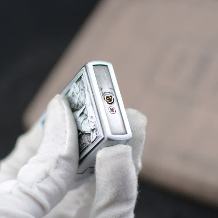 Encendedor de butano recargable con forma de rueda de amolar de Howling Wolf