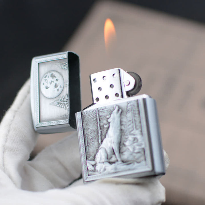 Encendedor de butano recargable con forma de rueda de amolar de Howling Wolf