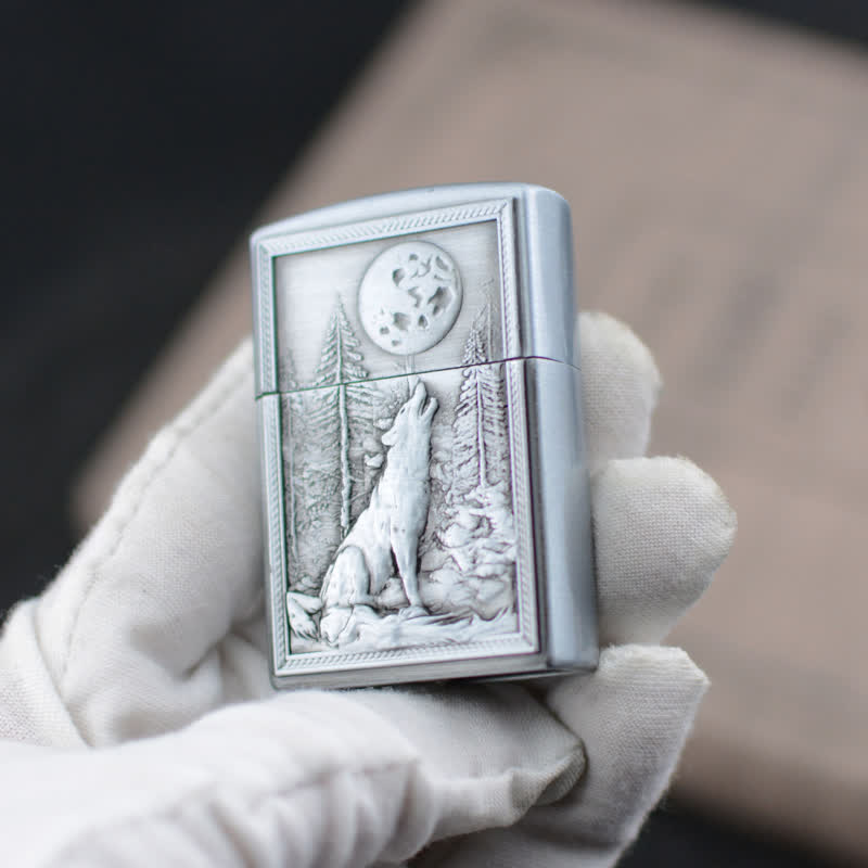 Encendedor de butano recargable con forma de rueda de amolar de Howling Wolf