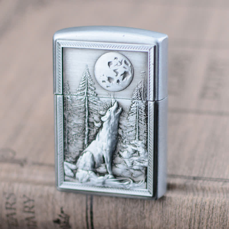 Encendedor de butano recargable con forma de rueda de amolar de Howling Wolf