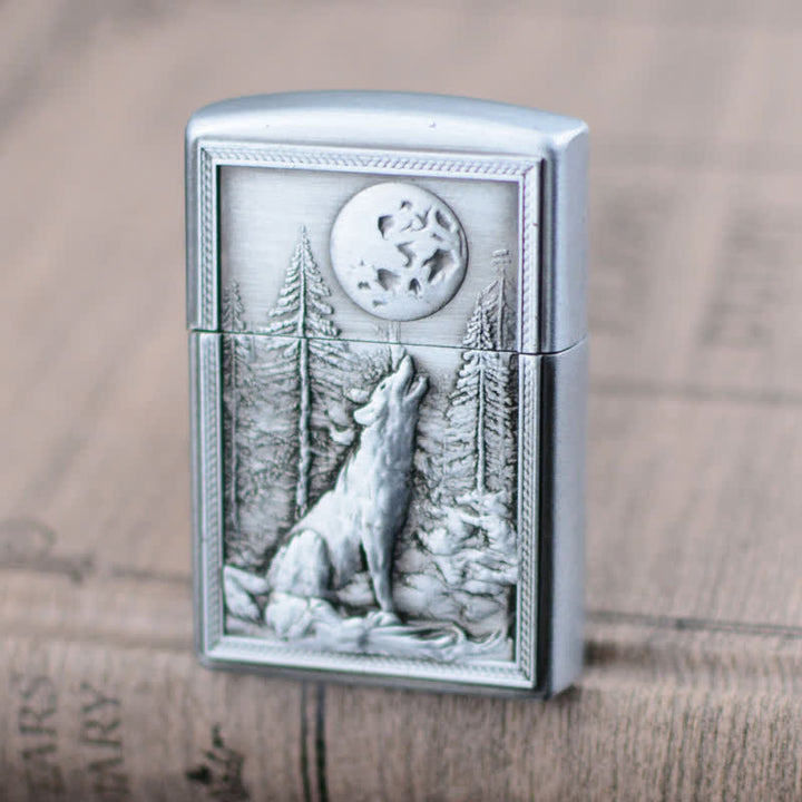 Encendedor de butano recargable con forma de rueda de amolar de Howling Wolf