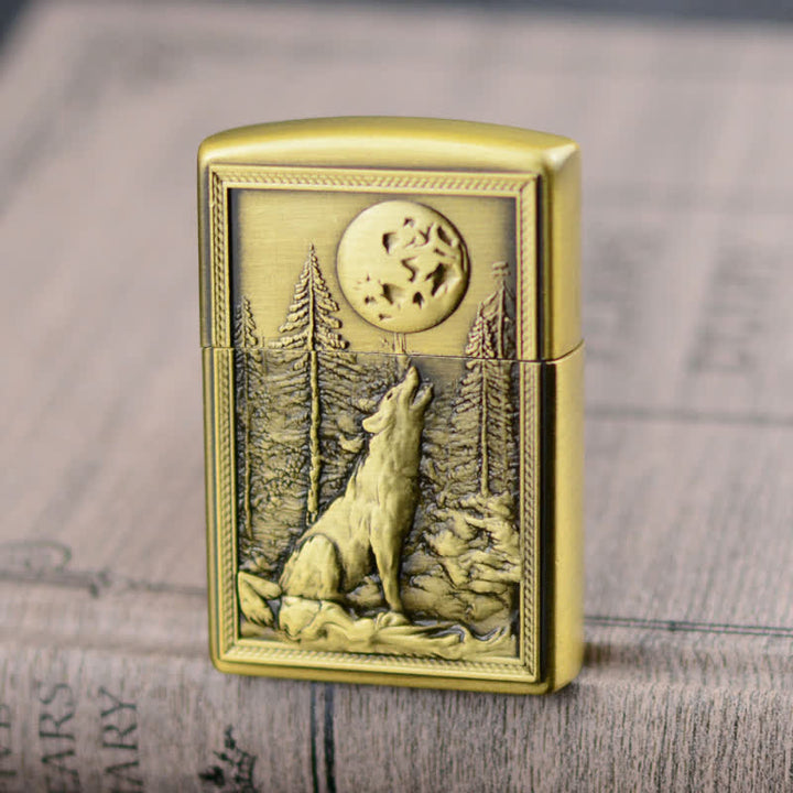 Encendedor de butano recargable con forma de rueda de amolar de Howling Wolf