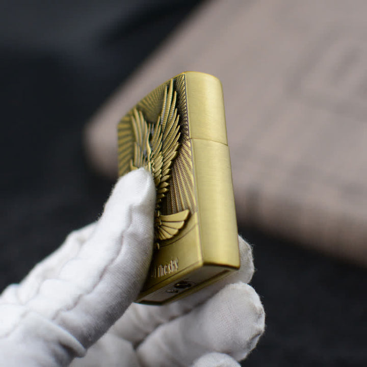 Encendedor de butano recargable con rueda de afilar Flying Eagle