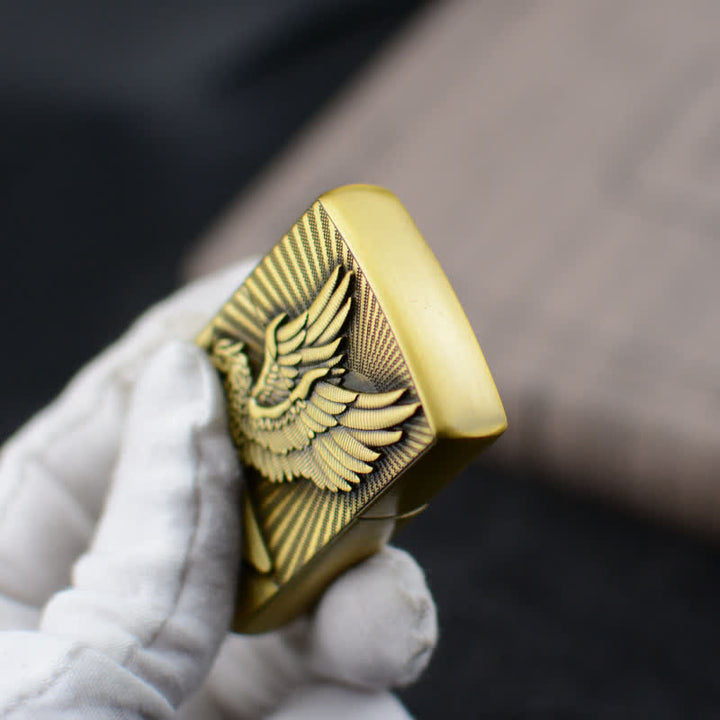 Encendedor de butano recargable con rueda de afilar Flying Eagle
