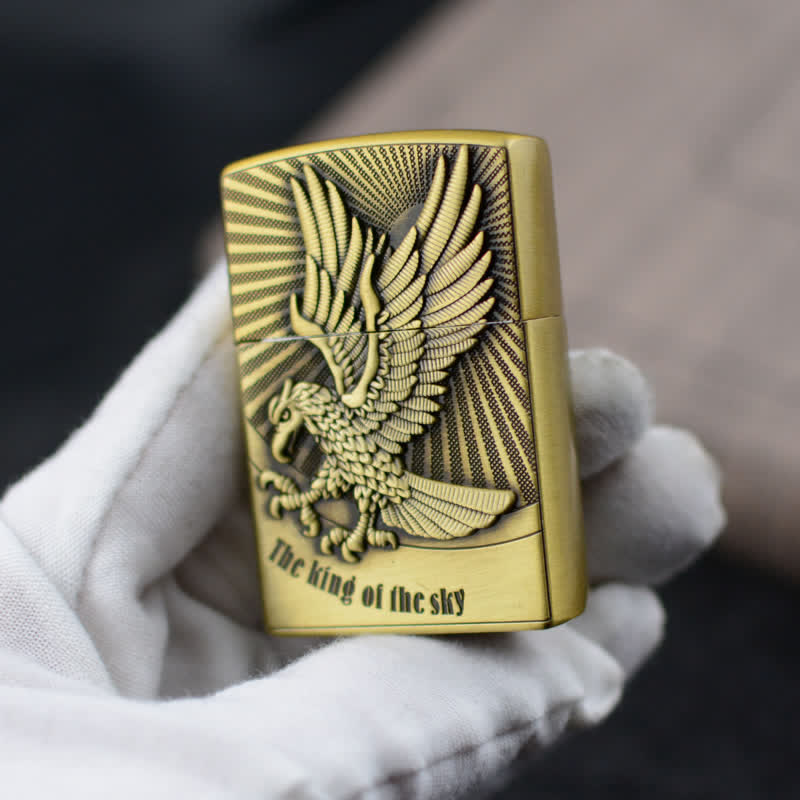 Encendedor de butano recargable con rueda de afilar Flying Eagle
