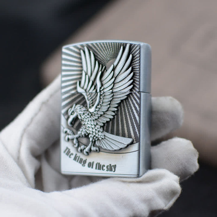 Encendedor de butano recargable con rueda de afilar Flying Eagle