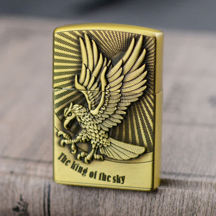 Encendedor de butano recargable con rueda de afilar Flying Eagle