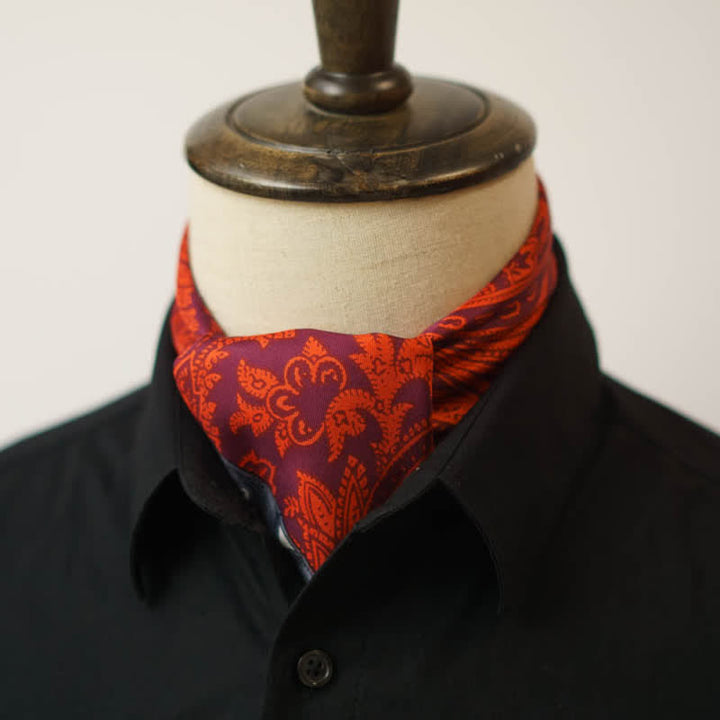 Bufanda cuadrada con estampado paisley exótico y hebilla