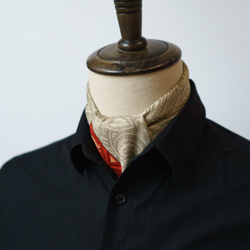 Bufanda cuadrada con estampado paisley exótico y hebilla - image 17
