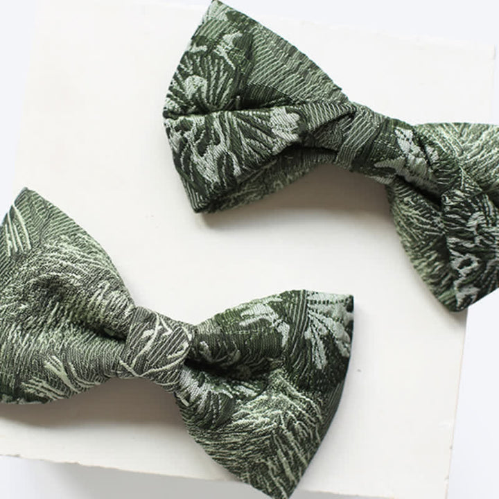 Pajarita con estampado floral en verde mar de tamaño mediano para hombre
