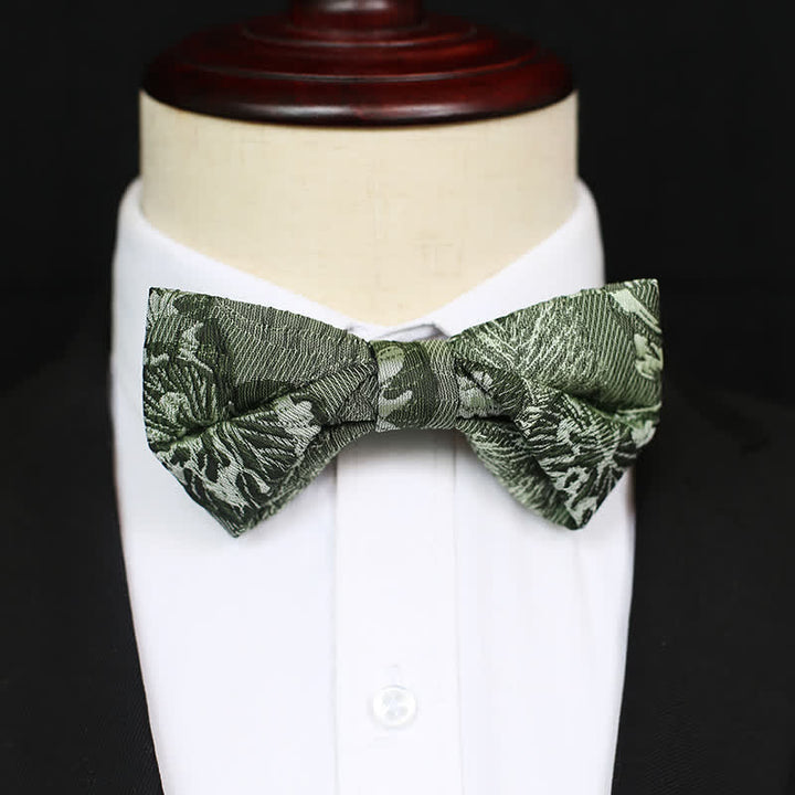 Pajarita con estampado floral en verde mar de tamaño mediano para hombre