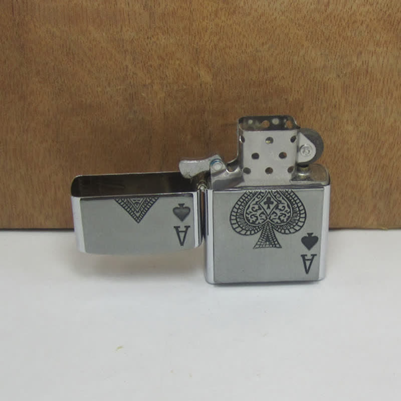 Cinturón de cuero para póquer Lucky ACE para hombre, hecho a mano, con encendedor oculto