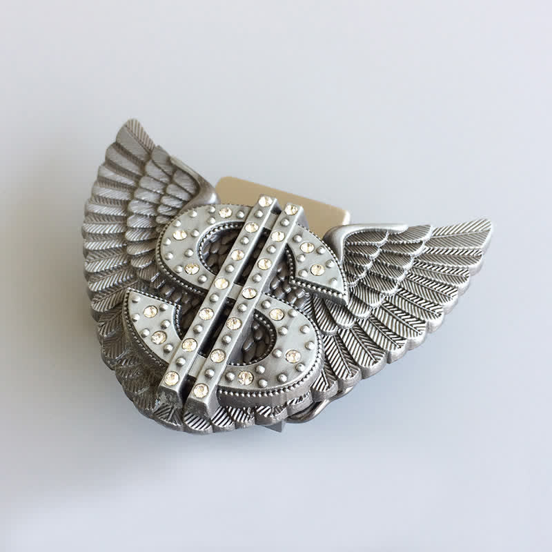 Cinturón de cuero con símbolo de dólar y encendedor oculto para hombre, hecho a mano