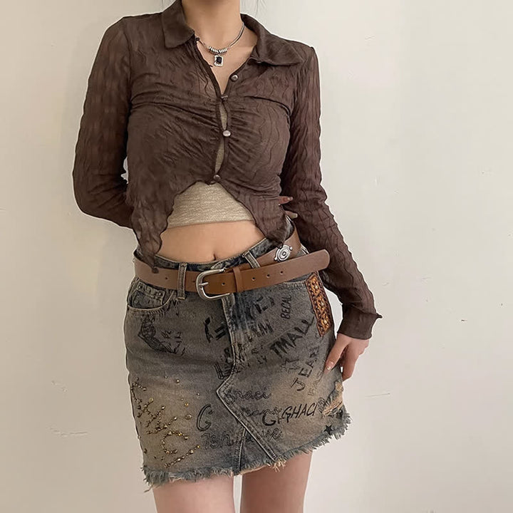 Cinturón de cuero con remaches de concho y decoración de metal para mujer
