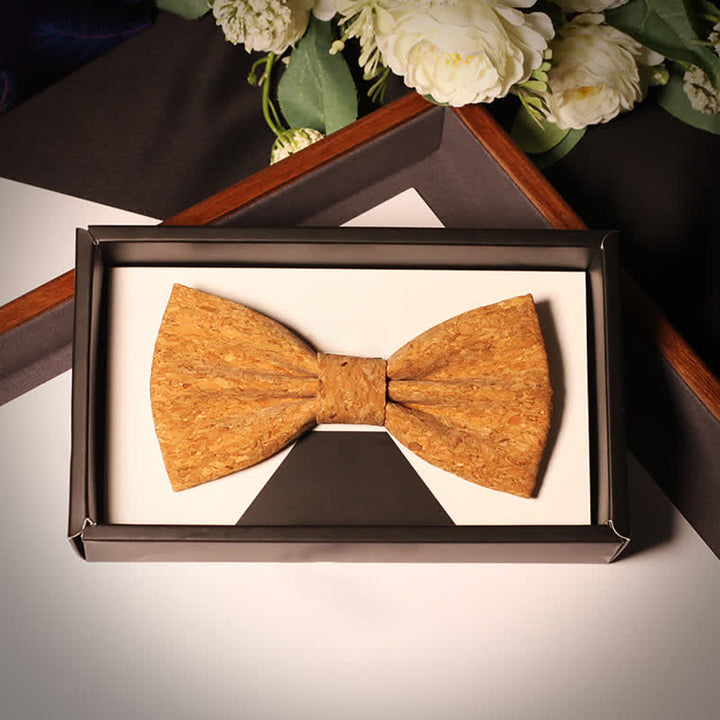 Pajarita de fiesta con diseño creativo de madera de corcho para hombre