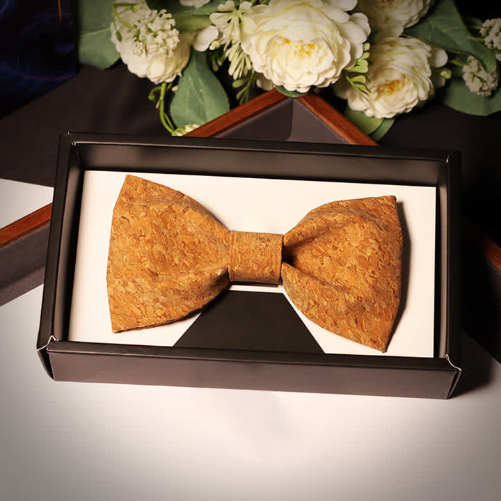 Pajarita de fiesta con diseño creativo de madera de corcho para hombre