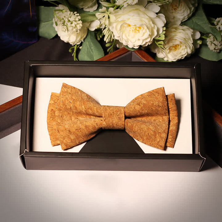 Pajarita de fiesta con diseño creativo de madera de corcho para hombre