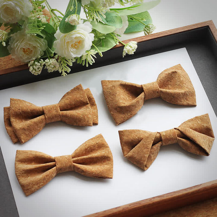 Pajarita de fiesta con diseño creativo de madera de corcho para hombre