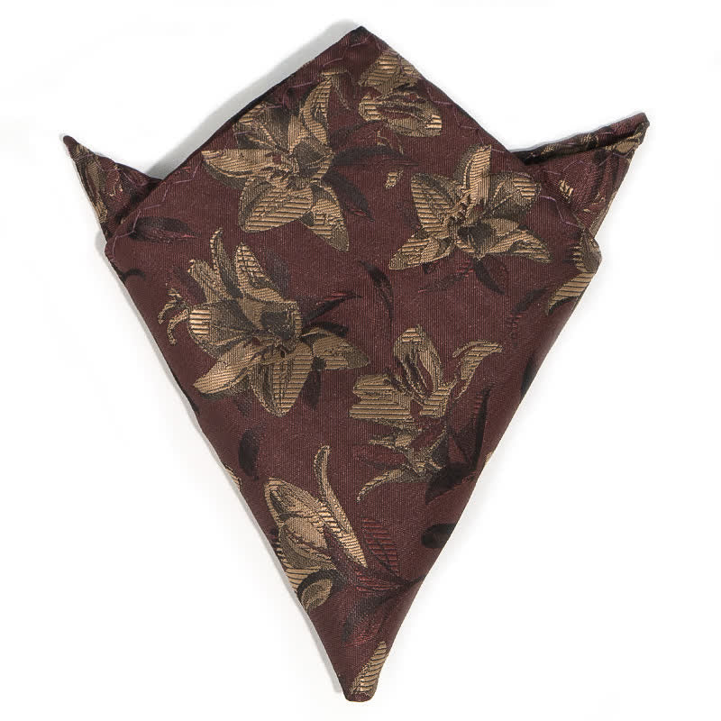 Conjunto de 3 corbatas elegantes y exquisitas con estampado floral para hombre