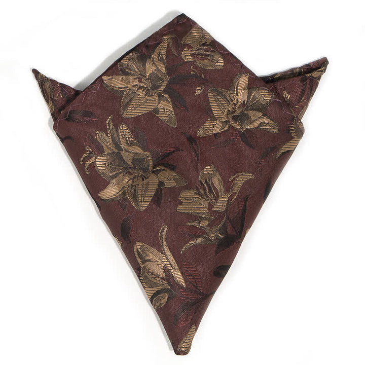 Conjunto de 3 corbatas elegantes y exquisitas con estampado floral para hombre