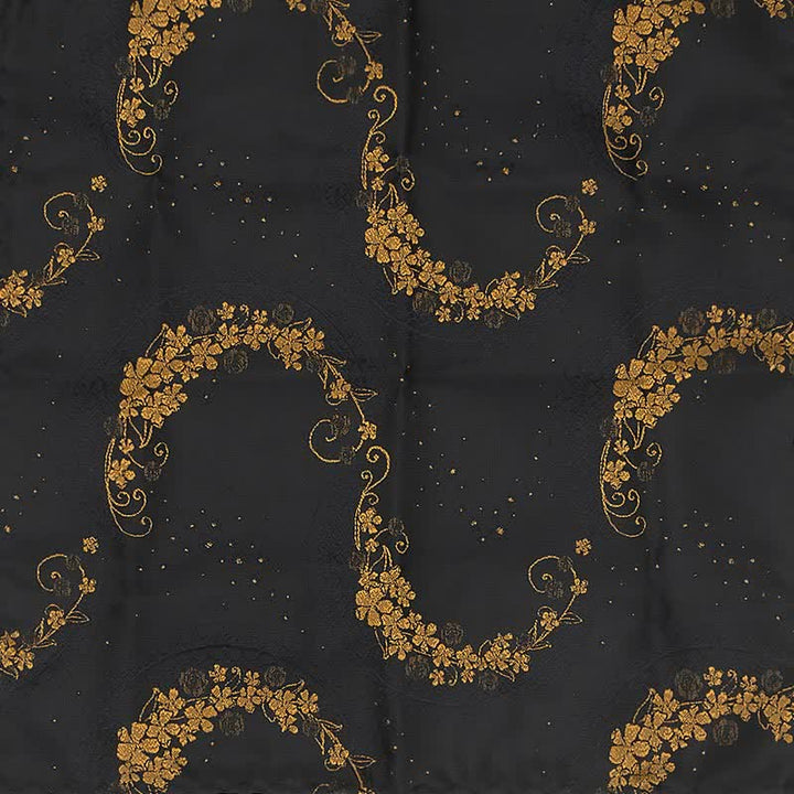 Conjunto de 3 corbatas para hombre con exquisito bordado de cachemira en dorado y negro