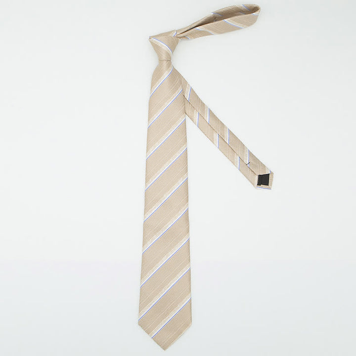 Conjunto de 3 piezas de corbata informal a rayas para oficina para hombre
