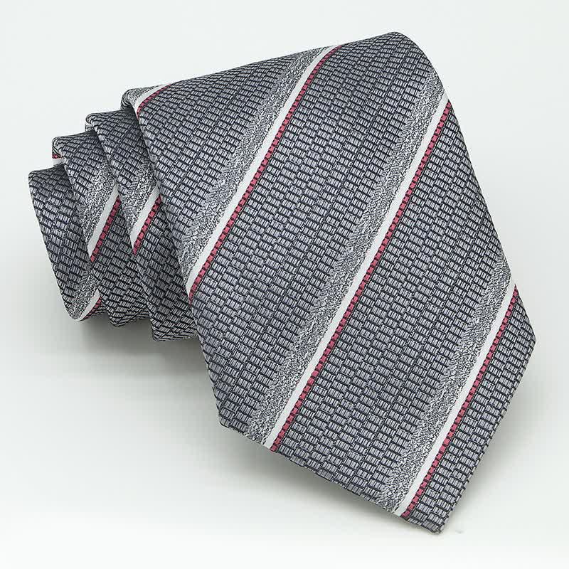 Conjunto de 3 piezas de corbata informal a rayas para oficina para hombre