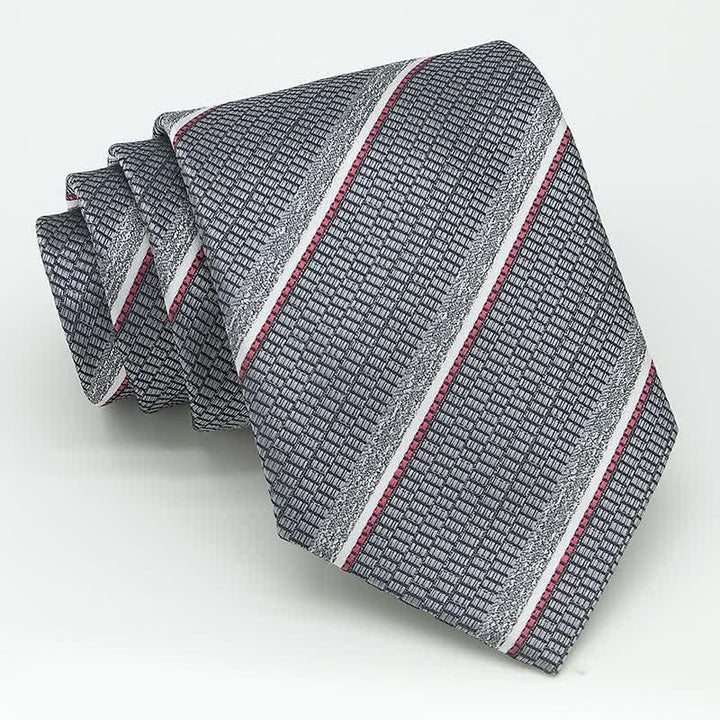 Conjunto de 3 piezas de corbata informal a rayas para oficina para hombre