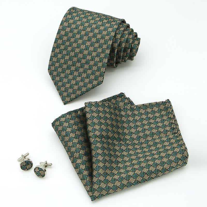 Conjunto de 3 corbatas a cuadros para caballero