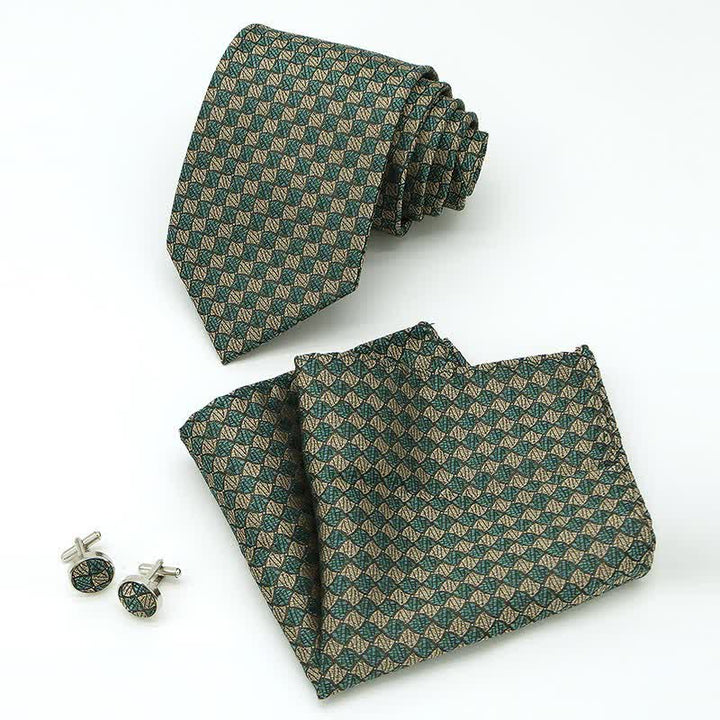 Conjunto de 3 corbatas a cuadros para caballero