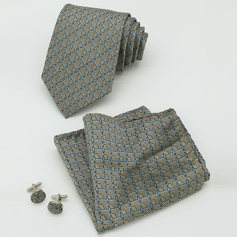 Conjunto de 3 corbatas a cuadros para caballero