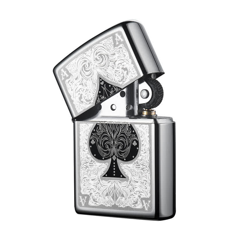Encendedor de queroseno recargable Ace of Spades Black Ice