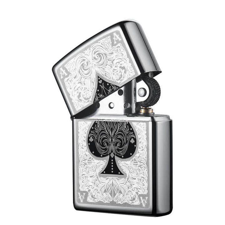 Encendedor de queroseno recargable Ace of Spades Black Ice