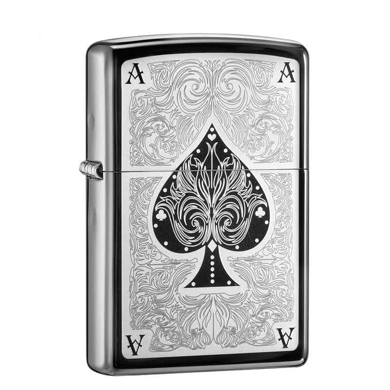 Encendedor de queroseno recargable Ace of Spades Black Ice