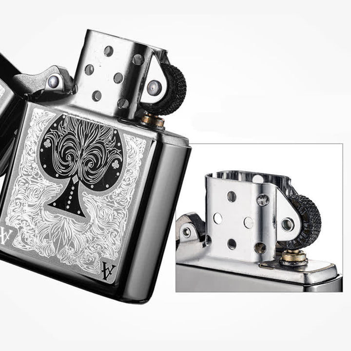 Encendedor de queroseno recargable Ace of Spades Black Ice
