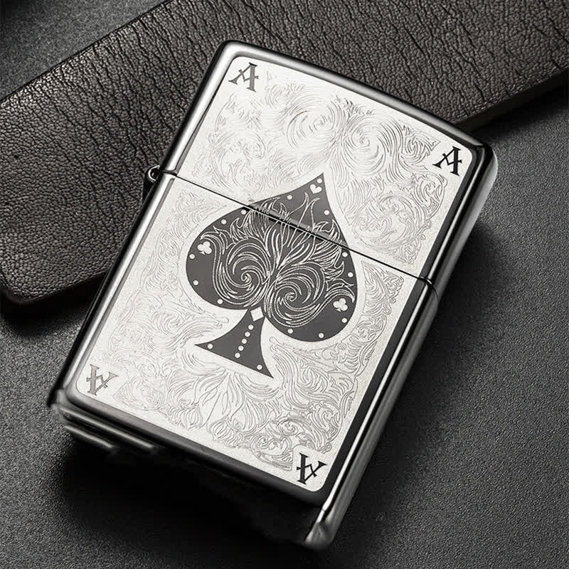 Encendedor de queroseno recargable Ace of Spades Black Ice