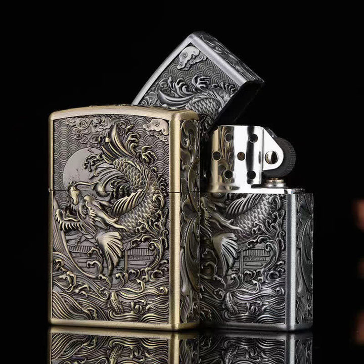 Encendedor de quesoseno recargable con forma de pez dragón