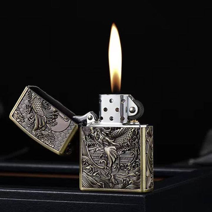 Encendedor de quesoseno recargable con forma de pez dragón