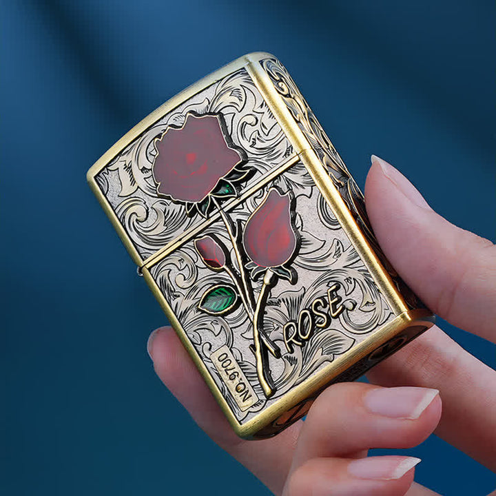Encendedor de quesoseno recargable portatil con forma de rosa