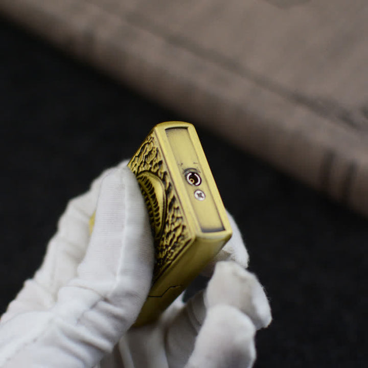 Encendedor de butano recargable con diseño de calavera grande