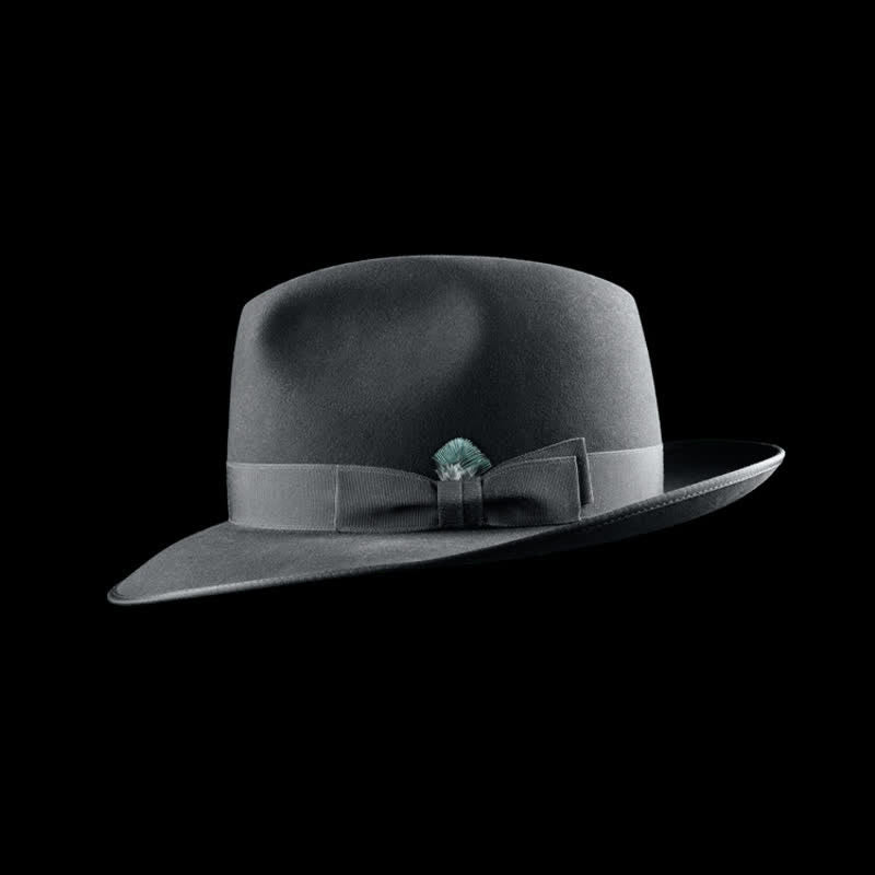 Sombrero vaquero clásico de fieltro de lana para viajeros de color sólido