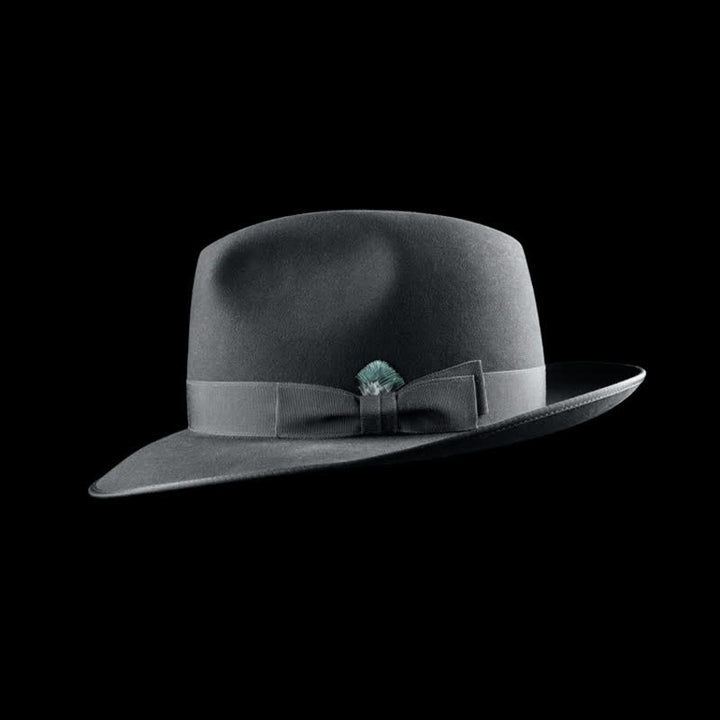 Sombrero vaquero clásico de fieltro de lana para viajeros de color sólido