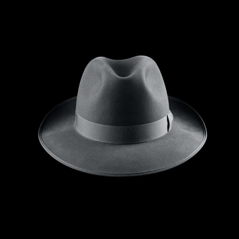 Sombrero vaquero clásico de fieltro de lana para viajeros de color sólido