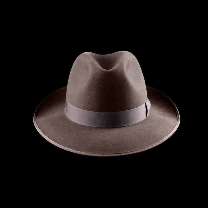 Sombrero vaquero clásico de fieltro de lana para viajeros de color sólido