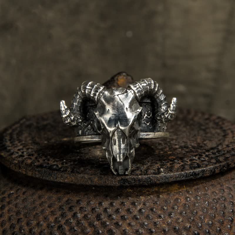 Anillo ajustable con apertura de diablo, fantasma, cabra y infierno para hombre - image 1