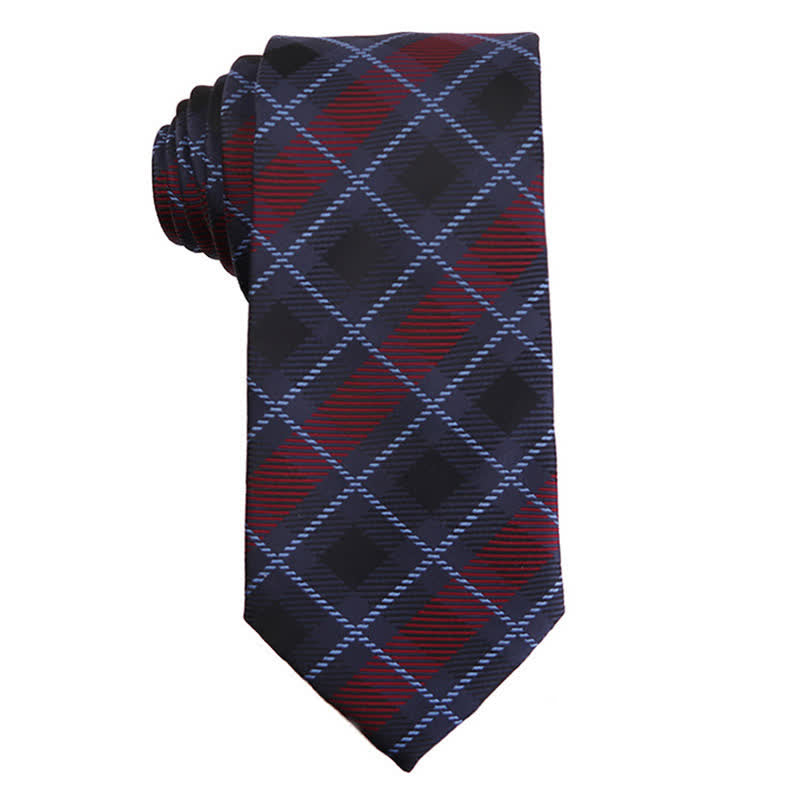Corbata de vestir de noche con estampado de cachemira en rojo oscuro para hombre