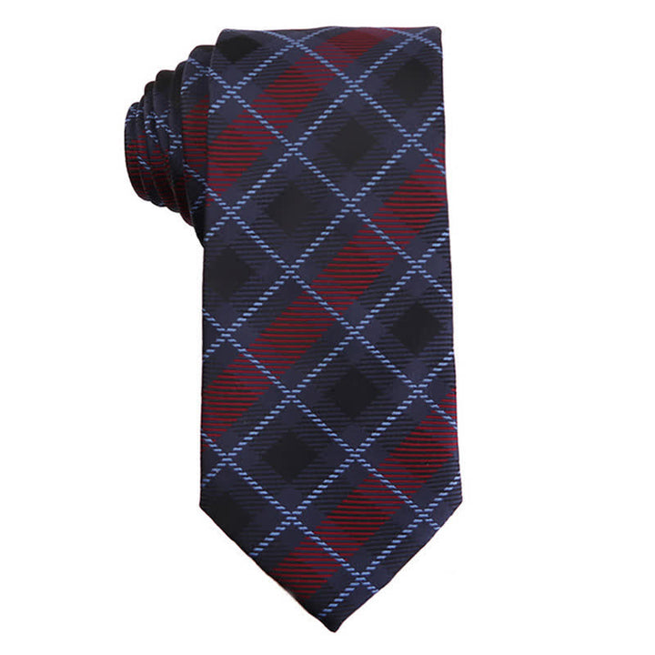 Corbata de vestir de noche con estampado de cachemira en rojo oscuro para hombre